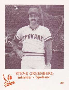 1974 Caruso Spokane Indians #40 Steve Greenberg Front