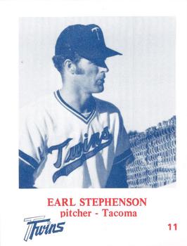 1974 Caruso Tacoma Twins #11 Earl Stephenson Front