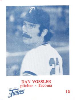 1974 Caruso Tacoma Twins #13 Dan Vossler Front