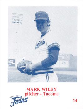 1974 Caruso Tacoma Twins #14 Mark Wiley Front