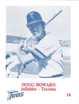 1974 Caruso Tacoma Twins #18 Doug Howard Front