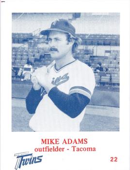 1974 Caruso Tacoma Twins #22 Mike Adams Front
