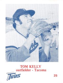 1974 Caruso Tacoma Twins #25 Tom Kelly Front