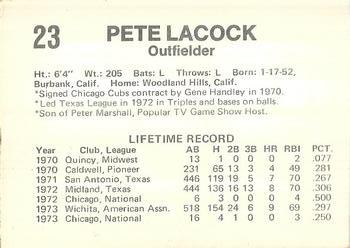 1974 Caruso/One Day Film Wichita Aeros #124 Pete LaCock Back