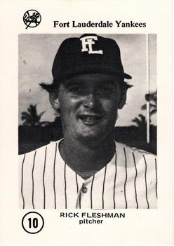 1975 Sussman Fort Lauderdale Yankees #10 Rick Fleshman Front