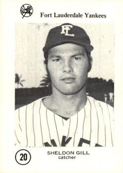 1975 Sussman Fort Lauderdale Yankees #20 Sheldon Gill Front