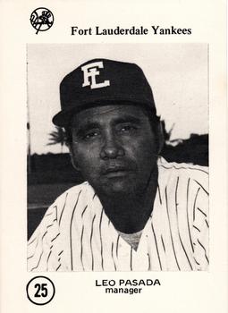 1975 Sussman Fort Lauderdale Yankees #25 Leo Posada Front