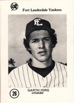 1975 Sussman Fort Lauderdale Yankees #26 Garth Iorg Front