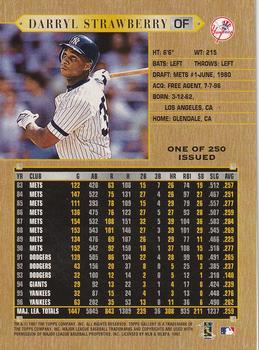 1997 Topps Gallery - Players Private Issue #PPI-12 Darryl Strawberry Back