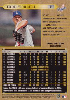 1997 Topps Gallery - Players Private Issue #PPI-13 Todd Worrell Back