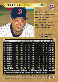 1997 Topps Gallery - Players Private Issue #PPI-28 Terry Steinbach Back