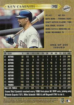 1997 Topps Gallery - Players Private Issue #PPI-38 Ken Caminiti Back