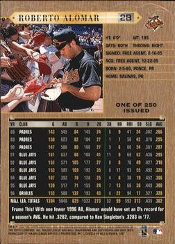1997 Topps Gallery - Players Private Issue #PPI-47 Roberto Alomar Back
