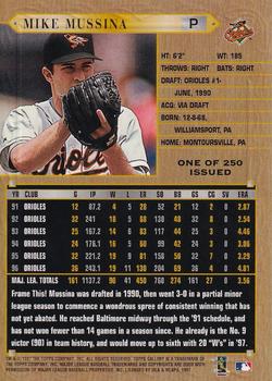 1997 Topps Gallery - Players Private Issue #PPI-112 Mike Mussina Back