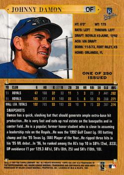 1997 Topps Gallery - Players Private Issue #PPI-169 Johnny Damon Back