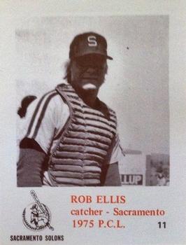 1975 Caruso Sacramento Solons #11 Rob Ellis Front