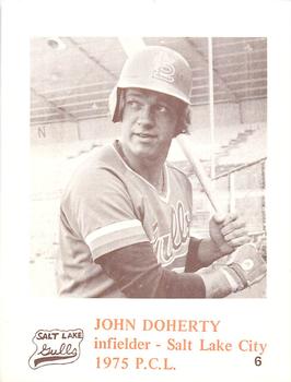 1975 Caruso Salt Lake City Gulls #6 John Doherty Front