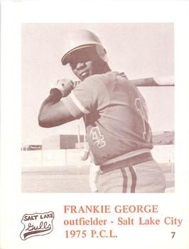 1975 Caruso Salt Lake City Gulls #7 Frankie George Front