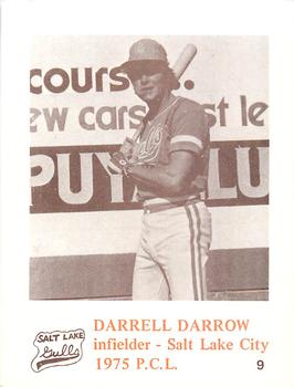 1975 Caruso Salt Lake City Gulls #9 Darrell Darrow Front