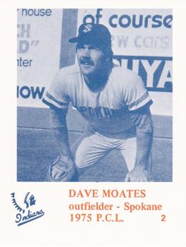 1975 Caruso Spokane Indians #2 Dave Moates Front