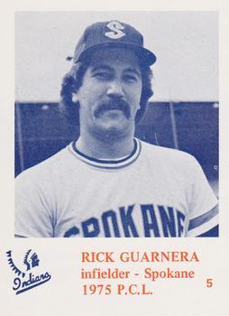 1975 Caruso Spokane Indians #5 Rick Guarnera Front
