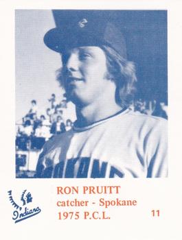 1975 Caruso Spokane Indians #11 Ron Pruitt Front