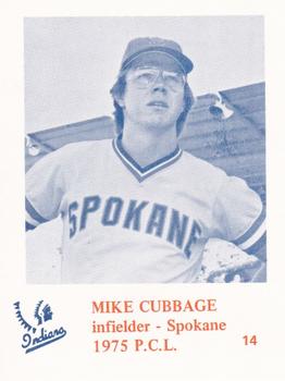 1975 Caruso Spokane Indians #14 Mike Cubbage Front