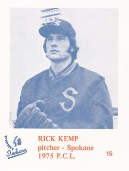 1975 Caruso Spokane Indians #15 Rick Kemp Front