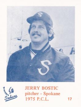 1975 Caruso Spokane Indians #17 Jerry Bostic Front