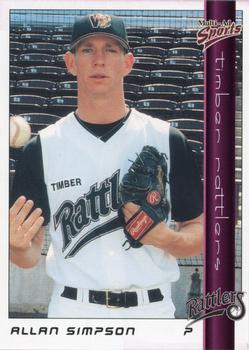 1999 Multi-Ad Wisconsin Timber Rattlers #11 Allan Simpson Front