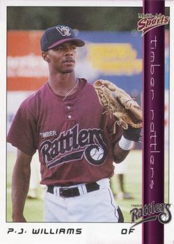 1999 Multi-Ad Wisconsin Timber Rattlers #27 P.J. Williams Front