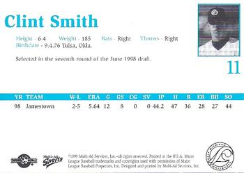1999 Multi-Ad West Michigan Whitecaps #NNO Clint Smith Back