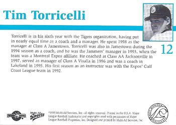 1999 Multi-Ad West Michigan Whitecaps #NNO Tim Torricelli Back