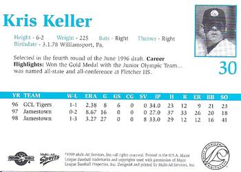 1999 Multi-Ad West Michigan Whitecaps #NNO Kris Keller Back