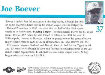 1999 Multi-Ad West Michigan Whitecaps #NNO Joe Boever Back