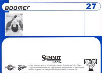 1999 Multi-Ad Trenton Thunder #27 Boomer Back