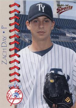 1999 Multi-Ad Tampa Yankees #8 Zach Day Front