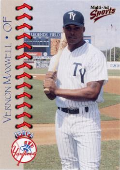 1999 Multi-Ad Tampa Yankees #16 Vernon Maxwell Front