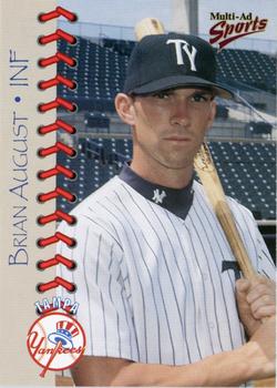 1999 Multi-Ad Tampa Yankees Update #4 Brian August Front