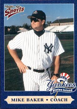 1999 Multi-Ad Staten Island Yankees #2 Mike Baker Front