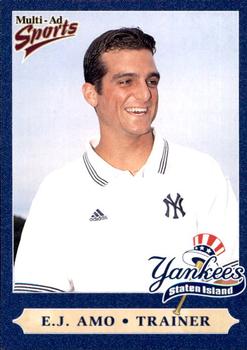1999 Multi-Ad Staten Island Yankees #4 E.J. Amo Front