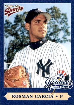 1999 Multi-Ad Staten Island Yankees #11 Rosman Garcia Front