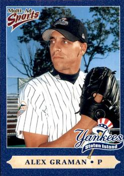 1999 Multi-Ad Staten Island Yankees #12 Alex Graman Front