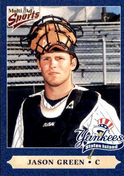 1999 Multi-Ad Staten Island Yankees #13 Jason Green Front