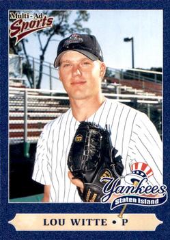 1999 Multi-Ad Staten Island Yankees #32 Lou Witte Front