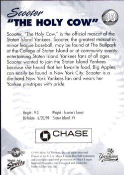 1999 Multi-Ad Staten Island Yankees #33 Scooter Back
