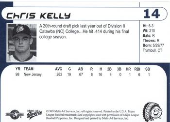 1999 Multi-Ad Peoria Chiefs #14 Chris M. Kelly Back