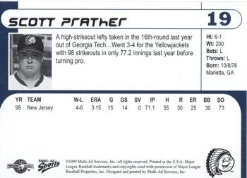 1999 Multi-Ad Peoria Chiefs #19 Scott Prather Back