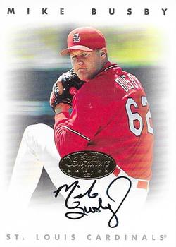 1996 Leaf Signature Series - Autographs Gold #NNO Mike Busby Front