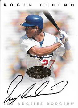 1996 Leaf Signature Series - Autographs Gold #NNO Roger Cedeno Front